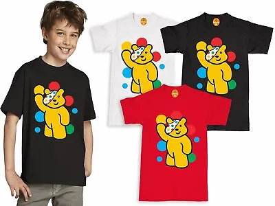 £7.99 • Buy Spotty Pudsey Bear Kids T Shirt Charity Children In Need Dotty Spot Top Tee Gift