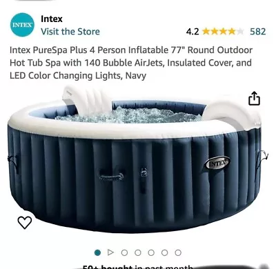 Intex 28439E Deluxe 4 Person Outdoor Inflateable Hot Tub Spa • $200