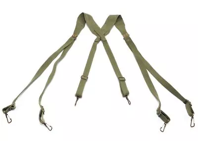 U.S. M1936 Suspenders Dark OD Marked JT&L 1944 • $26.99