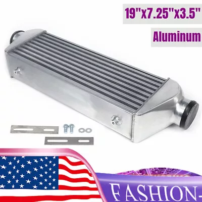 3 Inch Inlet Outlet  Aluminum Polished Turbo Intercooler Front Mounted Universal • $78.02