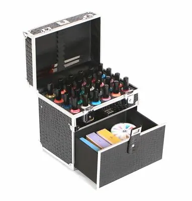 Urbanity Nail Polish Varnish Bottle Beauty Cosmetic Makeup Vanity Case Box Black • £29.99