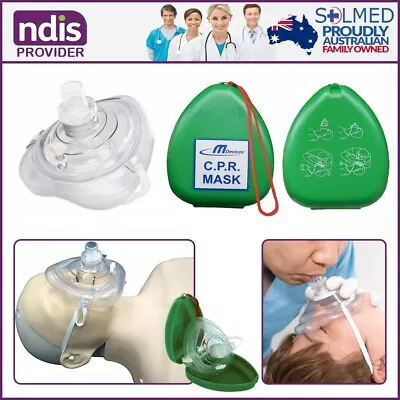 1 X Cpr Resuscitator Pocket Mask With Ce Oxygen Port Valve Filter & Mouthpiece • $24