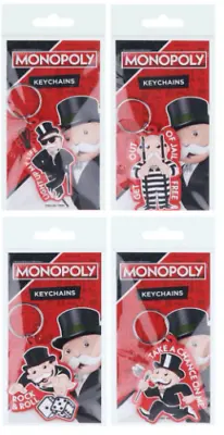 MONOPOLY - Official Game Keyring 2D Rubber Keychain CHOOSE YOURS OR GET THEM ALL • £3.48