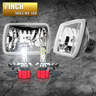 $135.99 • Buy For Toyota Pickup Truck Nissan Hardbody D21 7x6 Inch LED Headlights Hi-Lo White