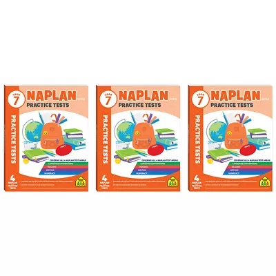 3x School Zone Year 7 Naplan*-style Practice Tests Kids Study Book Learning 10y+ • $29