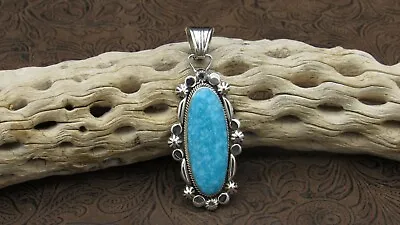 Large Turquoise Sterling Silver Pendant+ • £159.09