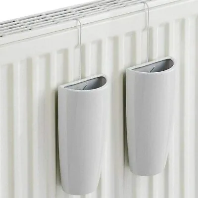 2 X Ceramic Radiator Hanging Humidifier Absorb Moisture Dry Air Humidity Control • £12.95