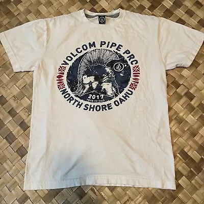 VOLCOM White Pipe Pro 2017 North Shore Oahu T-shirt Boys Large/ Men's Small • $15