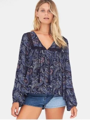 $32 • Buy Tigerlily Paisley Print Boho Blouse Size 12 VGC