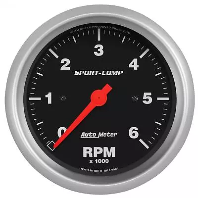 Auto Meter 3996 GAUGE TACHOMETER 3 3/8in 6K RPM IN-DASH SPORT-COMP • $159.99