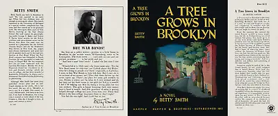 Betty Smith / Facsimile Dust Jacket ONLY A Tree Grows In Brooklyn 1st Ed 1943 • $25