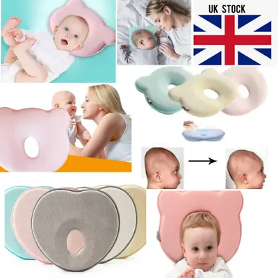 £6.50 • Buy Newborn Baby Cot Pillow Prevent Flat Head Memory Foam Cushion Sleeping Support