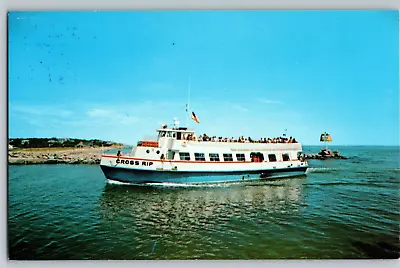 C1950 Ferry Cross Rip Martha's Vineyard Oak Bluffs Mass Postcard • $5.50