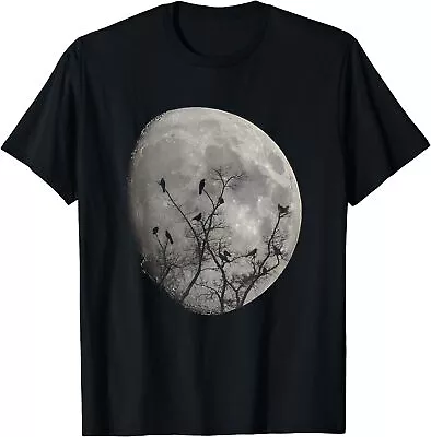 NEW LIMITED Moon Raven Gothic Crows Silhouette Gifts Tee T-Shirt S-3XL • $21.61