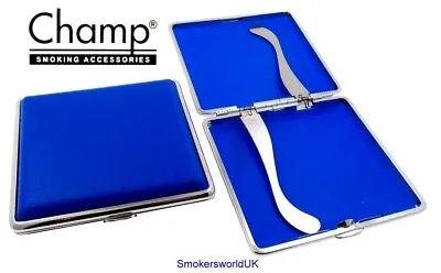 £4.99 • Buy Cigarette Case -- Champ Plastic Blue Crocodile Print 20 King Size -- NEW Chks37