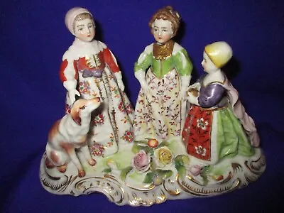 Hand Painted 19th Century French Samson Paris Porcelain Figure Group • £44