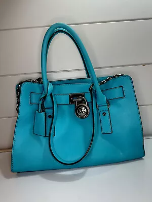 Michael Kors Hamilton Women's Leather Crossbody Medium - Turquoise • $75