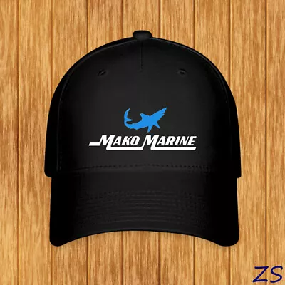 Mako Marine Boat Logo Printed Baseball Cap Black Hat Adult Size S/M L/XL • $26.99