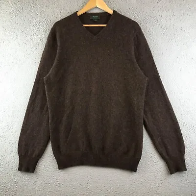 $21.99 • Buy Marshall Fields Sweater Mens L Brown V Neck Cashmere Vintage