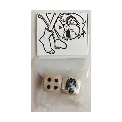 Biohazard Mini Dice Sketch Head Dice - White & Tan Marble W/Black (d6) New • $5.95