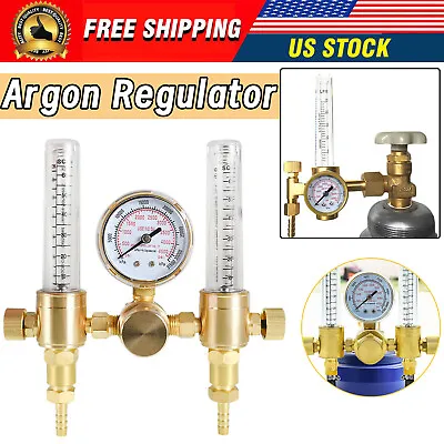 Dual Output Argon Regulator Flowmeter Flow Meter Mig Tig Welding 0-60CFH CGA580 • $33.98
