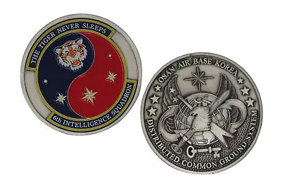 US Air Force The Tiger Never Sleeps 6th Intelligence Squadron Challenge Coin • $15.95
