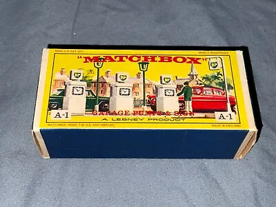 Vintage MATCHBOX A-1 Accessory BP Garage Pumps And Signs Mint E Box • $210.76
