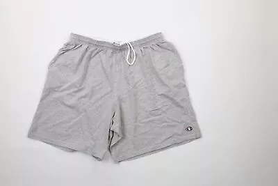 Vintage Champion Mens Size XL Classic Logo Above Knee Dad Shorts Heather Gray • $35.95