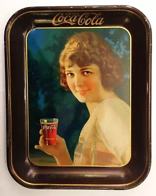 Coca Cola 1924 Vintage/Original  Smiling Girl  Tray - Extremely Rare - Excellent • $1250