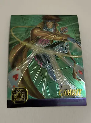 1995 Flair Marvel Annual; Limited Edition Chromium Trading Card #7; Gambit • $200