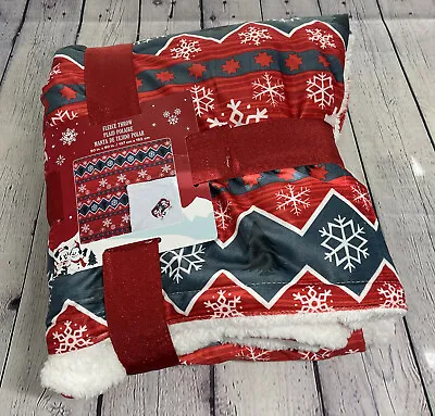 Disney Parks Mickey & Minnie Mouse Christmas Holiday Fleece Throw Blanket New • $29.90