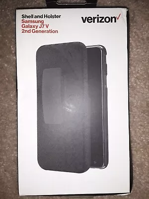 Verizon Shell Case And Holster Combo For Samsung Galaxy J7 V (2nd Gen) - Black • $5