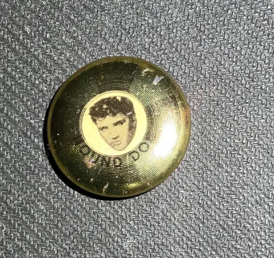 1956 Elvis Gold Hound Dog Pin Back Gumball Cracker Jacks Cereal Prize • $10