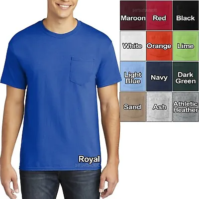 Big And Tall Mens T-Shirt With Pocket Heavy Cotton XL-4XL LT XLT 2XLT 3XLT 4XLT • $19.99