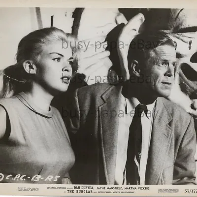 1957 Dan Duryea Jayne Mansfield Martha Vickers The Burglar Press Kit Photo #1 • $26.25