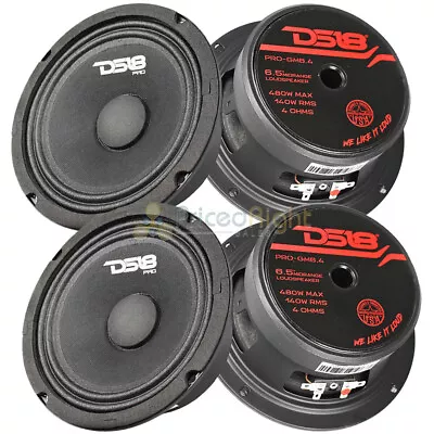 4 Pack DS18 PRO-GM6.4 6.5  Midrange Speakers 4 Ohm 1920W Max Mid Range Car Audio • $103.97