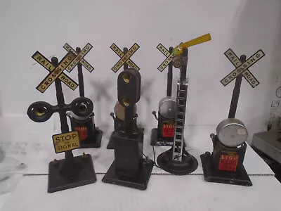 Box Lot Of 7 Marx All Metal O Scale Signals All Need Repair • $49.99