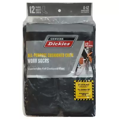 Dickies Men's Work Crew Socks 12 Pack • $16.48