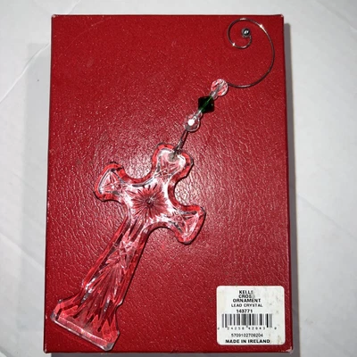 $38 • Buy Waterford Beveled Crystal Cross Ornament Kells Ireland 143771 Ireland Box Gift