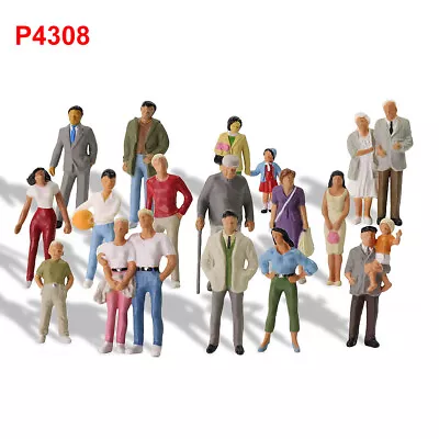 20pcs O Gauge People 1:43 Scale Painted Standing Figure Different Poses P4308 • £7.19