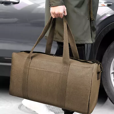 Sports Travel Tote Shoulder Bag Military Canvas Duffle Gym Bag Luggage Handbag • $15.99