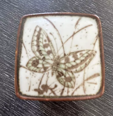 Enesco Stoneware Butterfly  Trinketbox  2-1/2” Excellent Condition • $20