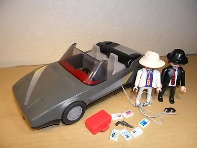 PLAYMOBIL ROBBERS SPORTS CAR 3162 COMPLETE (Gangsters For Police Set) • £10.49