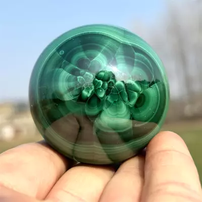 265g A+ Natural Malachite Sphere Carved Quarzt Crystal Ball Reiki Healing • $96.76