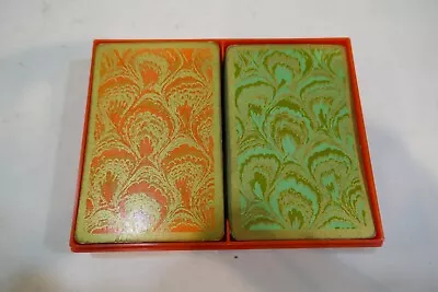 Vintage Hall Mark Flowers Bridge  Double Deck Of Playing Cards Unusual Floral • $14.95