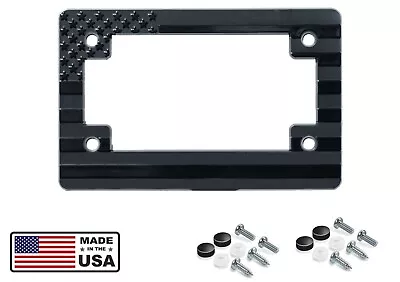 USA Patriotic Motorcycle License Plate Frame Tag Bracket. 3D American Flag  • $11.95