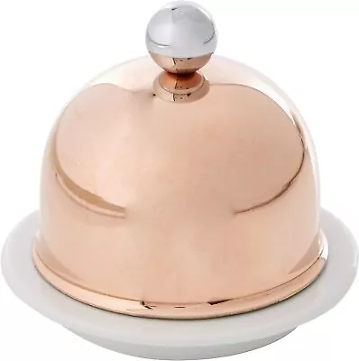 Mauviel M'Tradition Copper Porcelain Butter Dish With Stainless Steel • $56.99