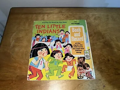 Ten Little Indians Record Book Paperback 1960 Peter Pan Vintage Rare • $2.99