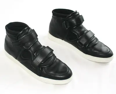 DOLCE & GABBANA High Top Sneaker Trainer BLACK Leather Men's US 12 UK 11 Shoes • $199