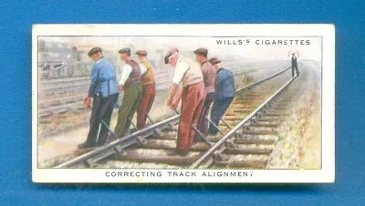 RAILWAY EQUIPMENT.No.42 CORRECTING TRACK ALIGNMENT.WILLS CIGARETTE CARD 1938 • £1.50